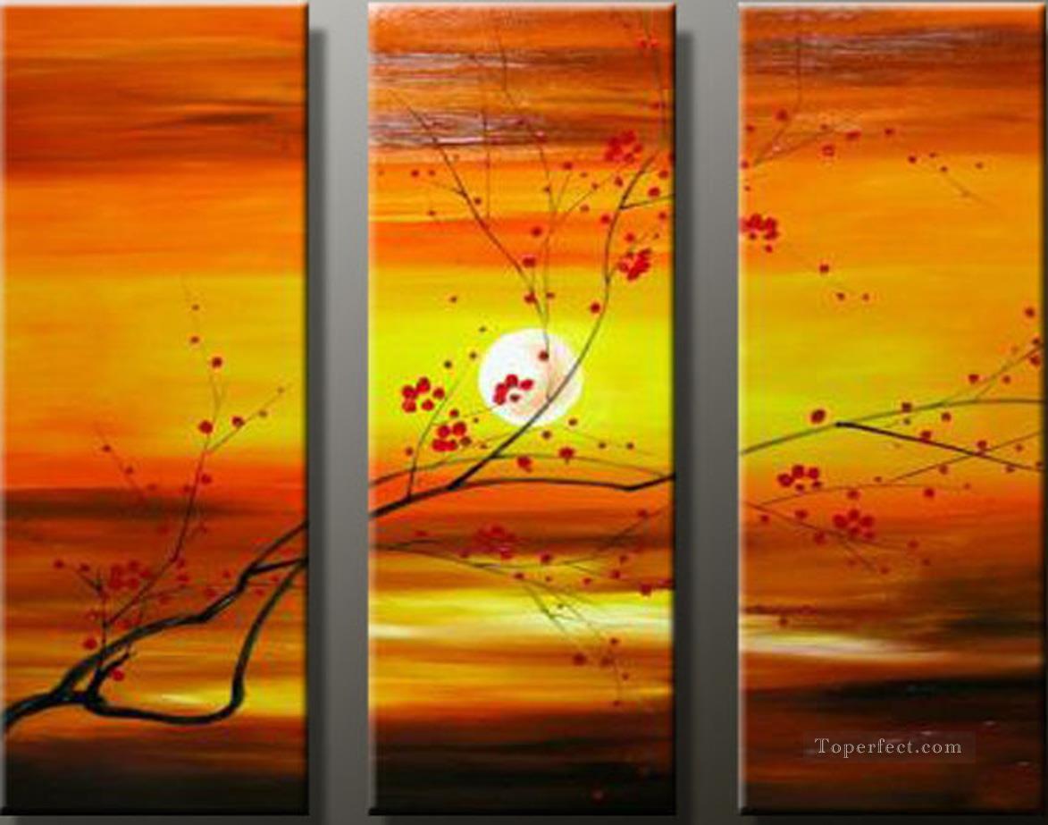 agp110 plum blossom panels group Oil Paintings